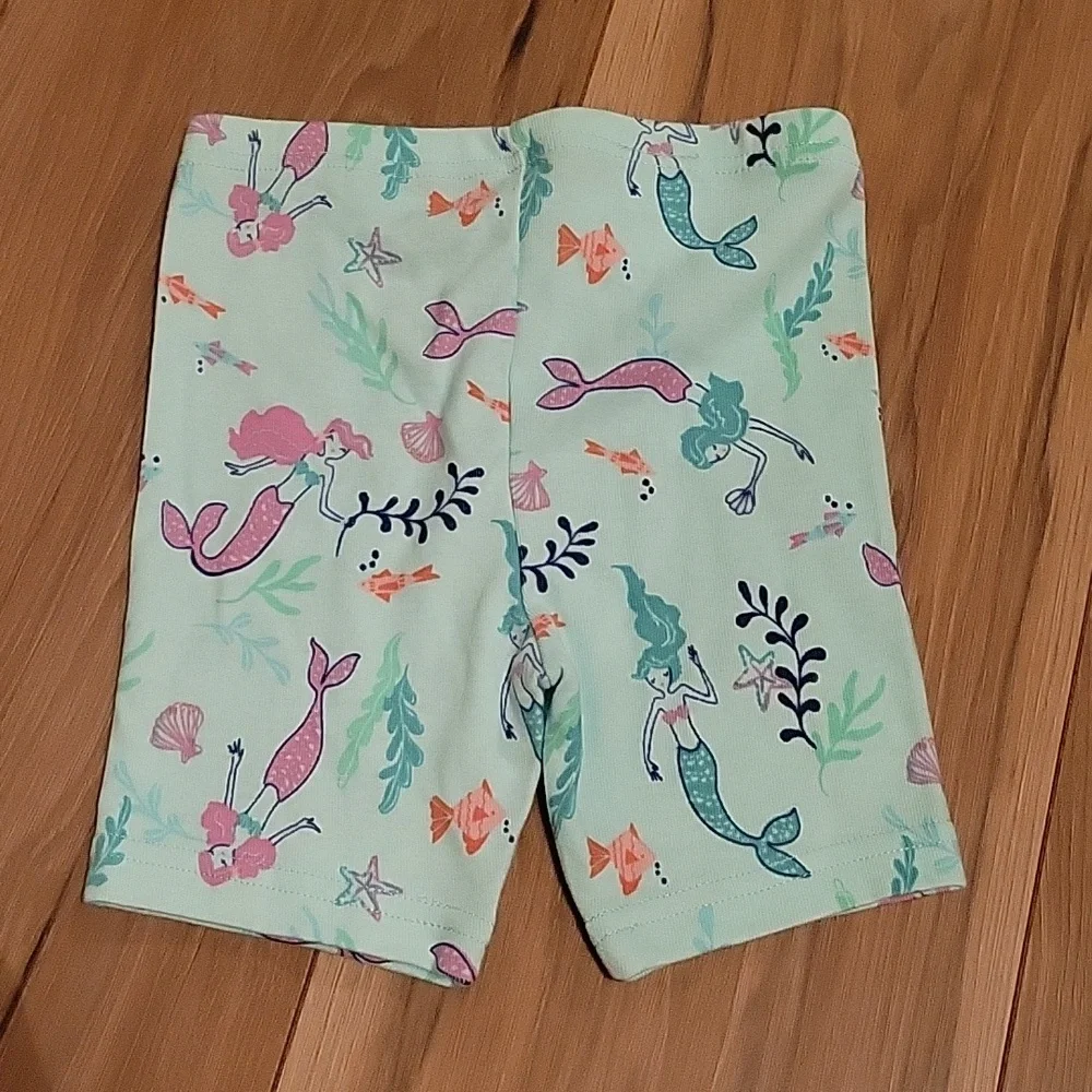 NWOT Fish Stix Kids Pajama Short Bottoms Mermaids Blue/Green Size 3T